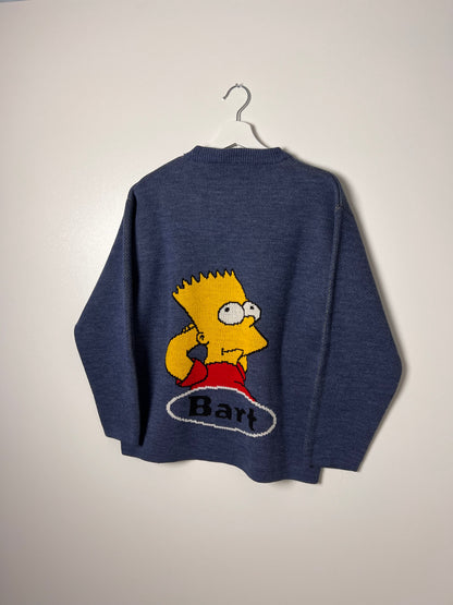 Vintage 100% Bart Simpson Knit Crewneck Sweater