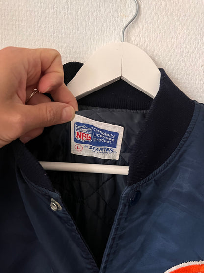 90s Starter NFL Cleveland Cubs Satin Bomber Jacket Navy – Large