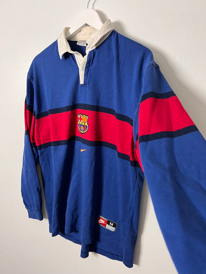 90's Nike FC Barcelona Longsleeve Polo – Medium