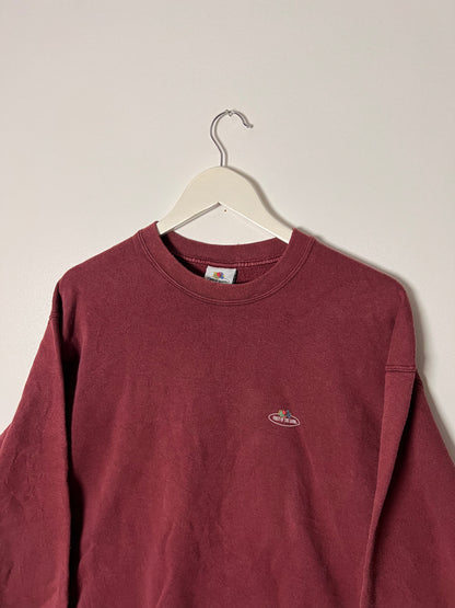 9000s Fruit of the Loom Plain Mini Logo Sweatshirt – Medium