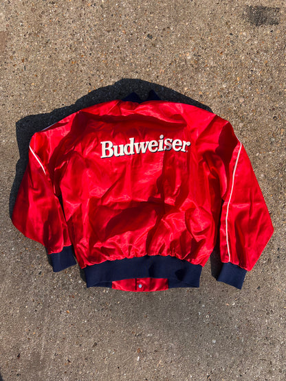 90s Budweiser Light Tag Satin Bomber Jacket – Small