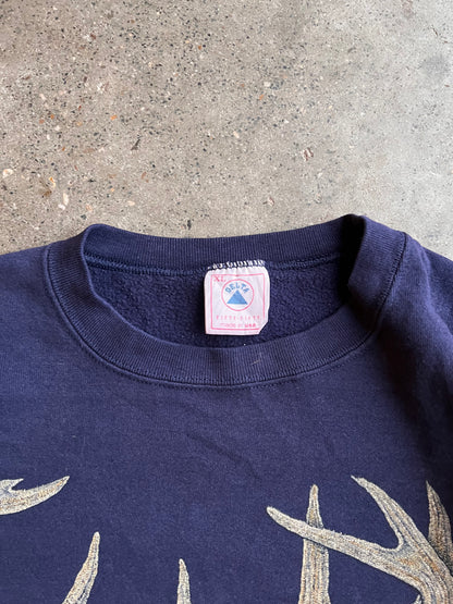 90s Delta Hunting Big Deer Head Crewneck – XLarge