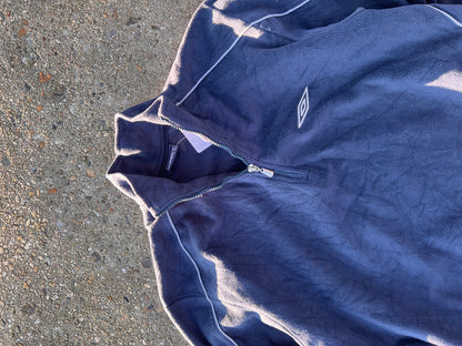 90s Umbro 1/4 Zip Up Classic Striped Fleece – Small