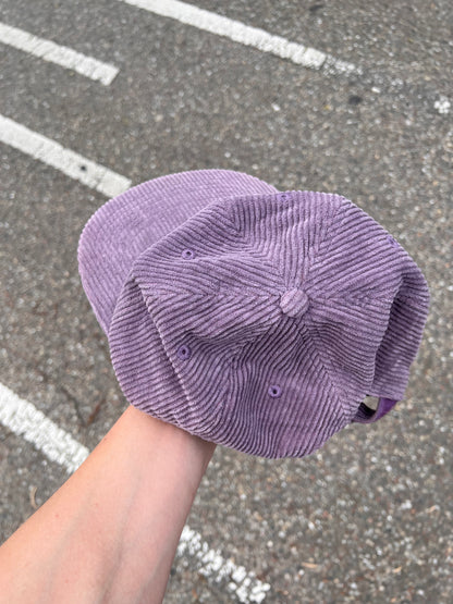 2000s Oxbow Corduroy Embroidered Logo Strapback Cap Purple – One Size