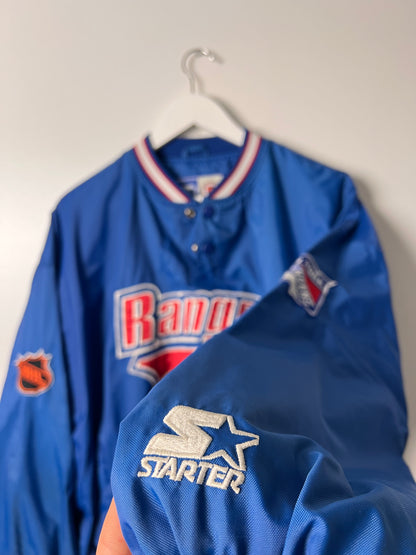 Vintage Starter Rangers 1/4 Button Up Jacket - Medium