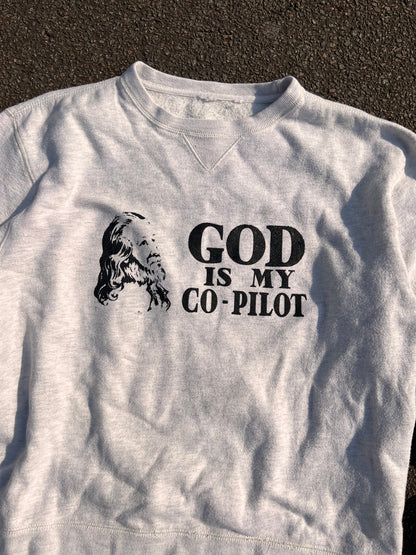God is my co-pilot Sweatshirt – Small