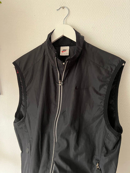 90s Nike Full Zip Running Vest Black – Small