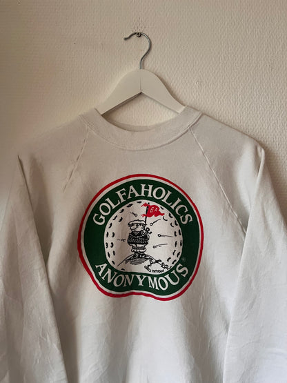 90s Fruit Golfaholics Anonymous Crewneck Sweatshirt White – Medium