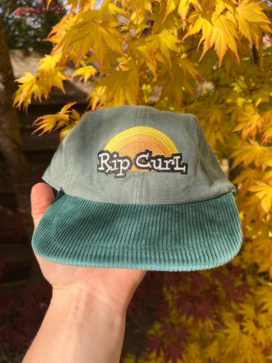 2000s Rip Curl Embroidered Logo Snapback Cap Green – One Size