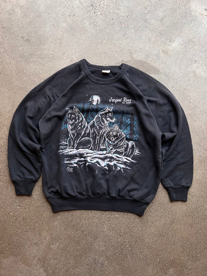 90s Jacquet River Wolves Sweatshirt – Medium