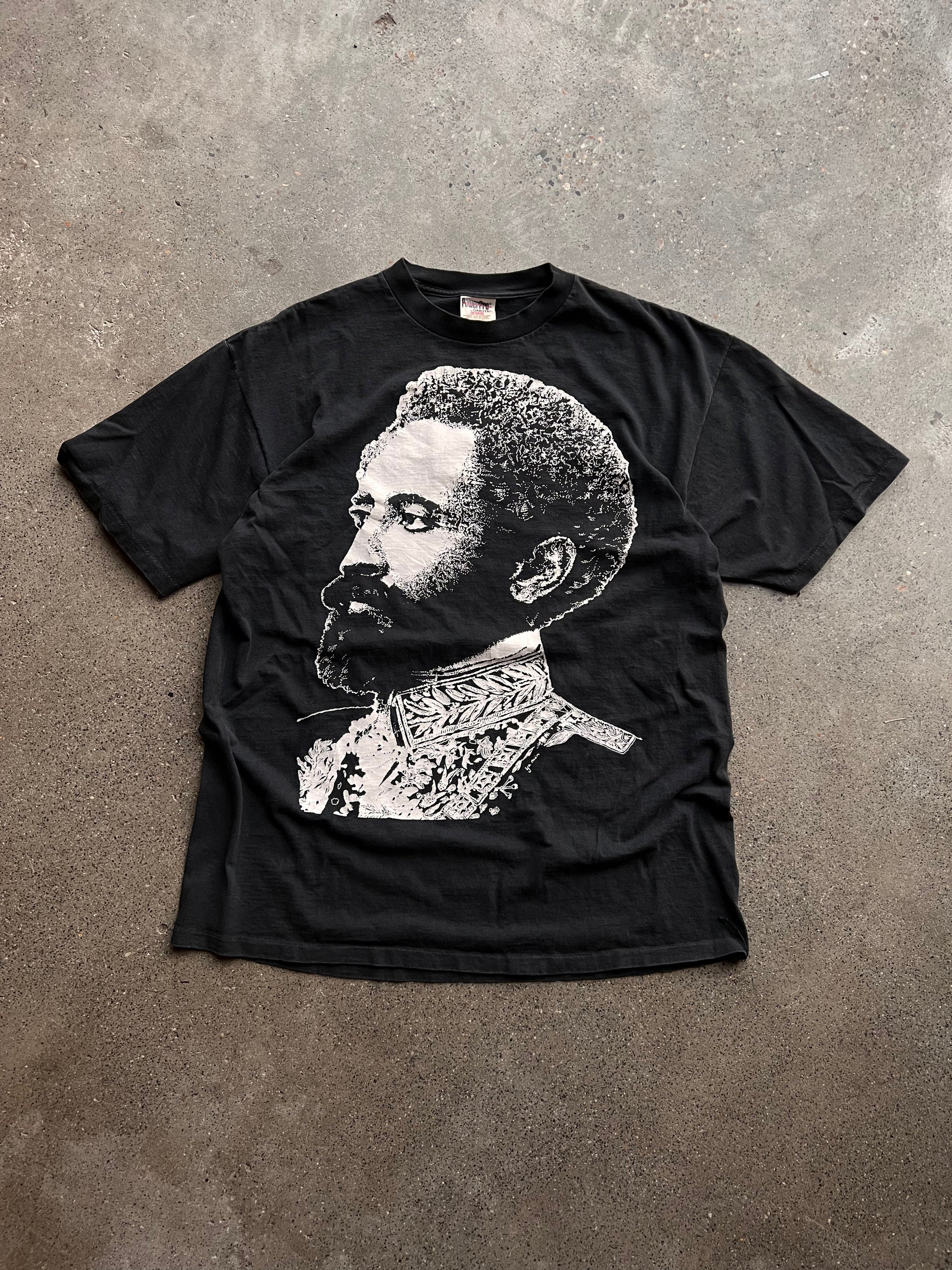 90s Haile Selassie Big Print T-Shirt – XLarge