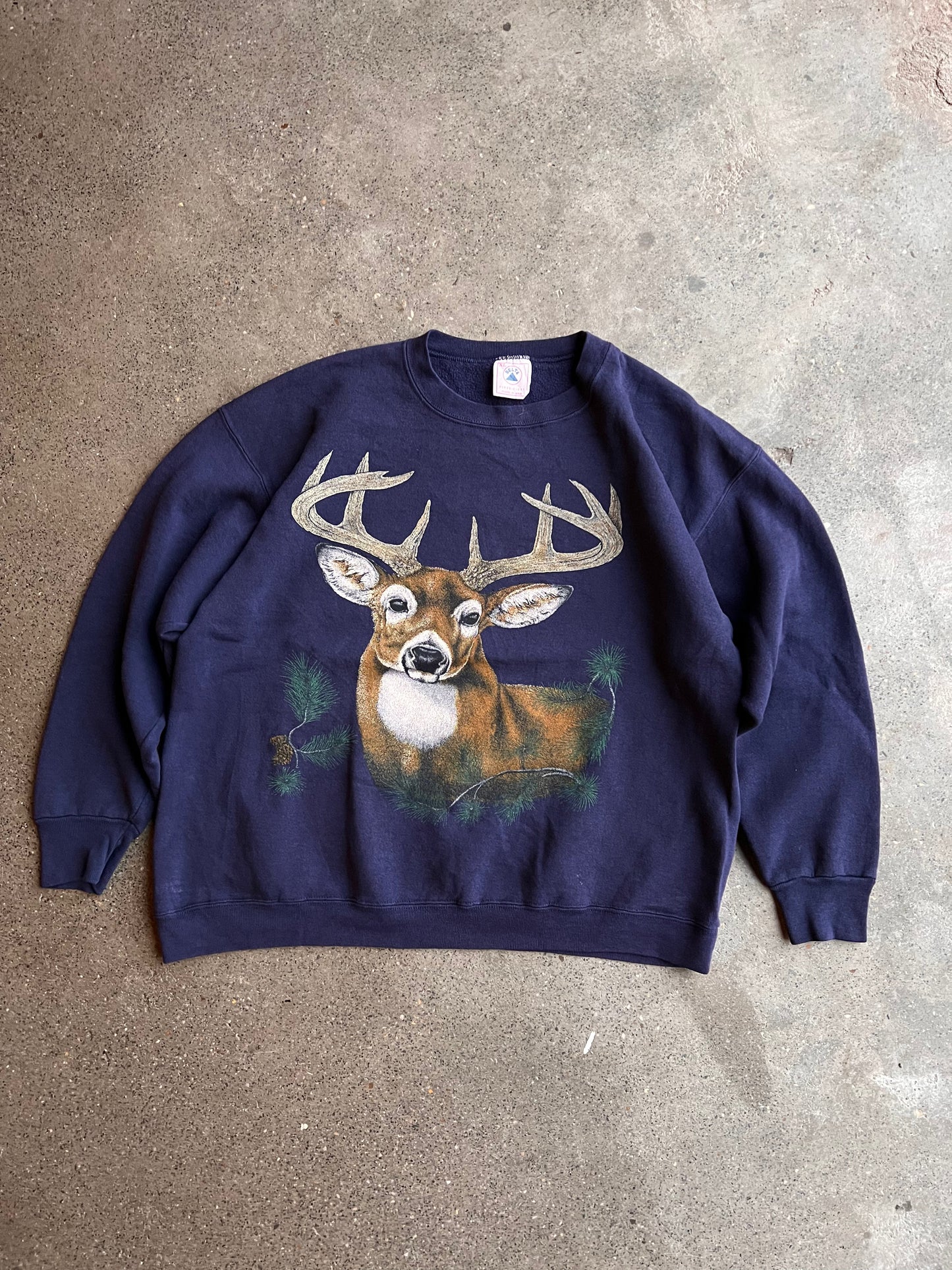 90s Delta Hunting Big Deer Head Crewneck – XLarge