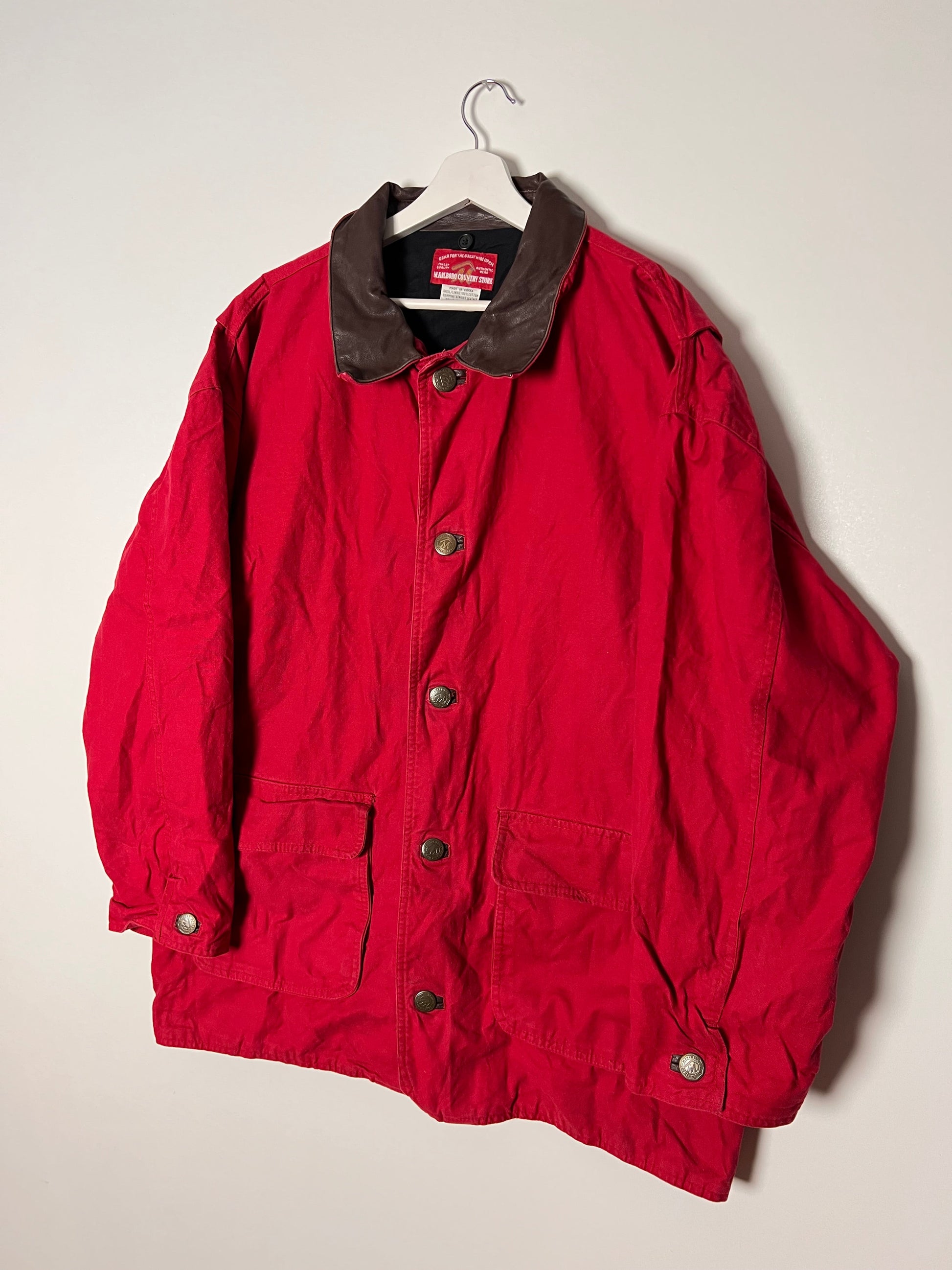90s Marlboro Country Store Long Lined Cotton Coat – Large