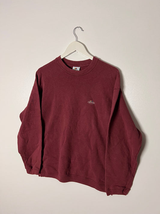 9000s Fruit of the Loom Plain Mini Logo Sweatshirt – Medium