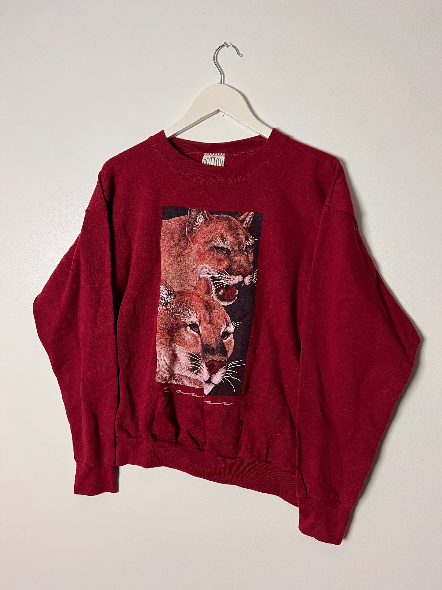 90s Cotton Grove Cougar Sweatshirt – Medium