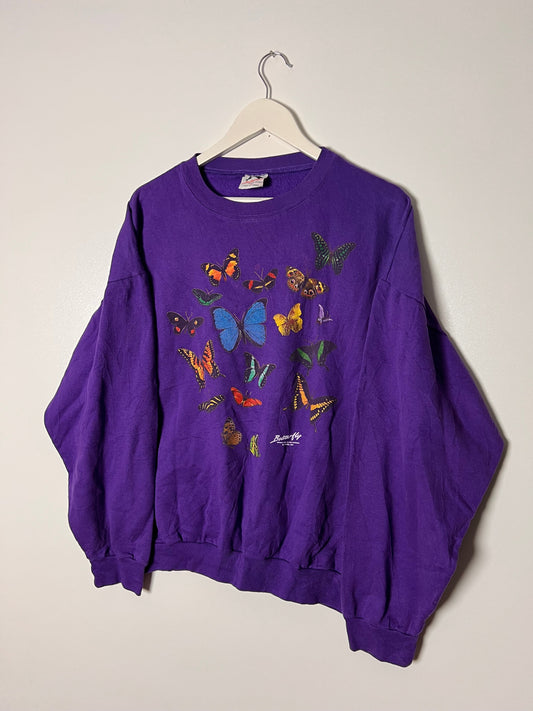 90s Haslequin Butterfly Garden Sweatshirt – Large