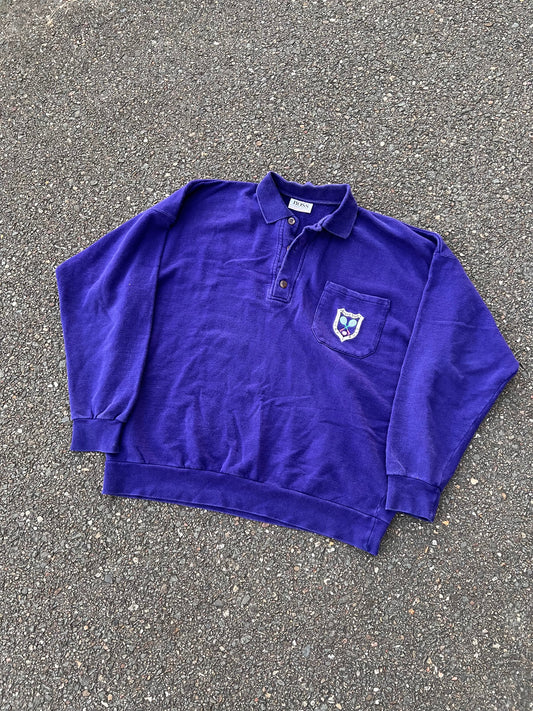 90s Hugo Boss Tennis 1/4 Button Up Sweatshirt – Large
